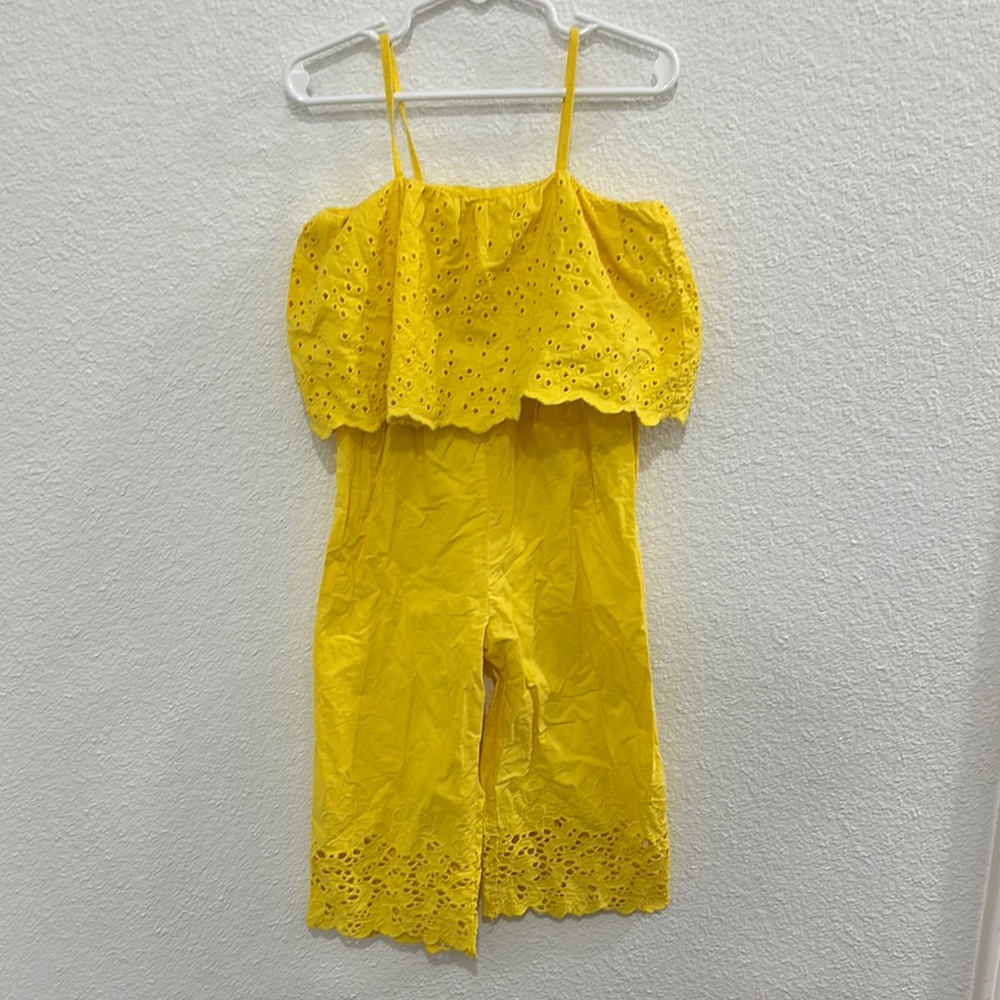Zara Kids Yellow Eyelet Romper